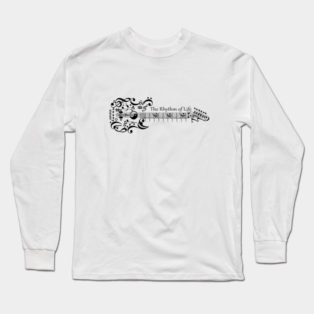 Guitar is the Rhythm of Life Long Sleeve T-Shirt by Saleire
